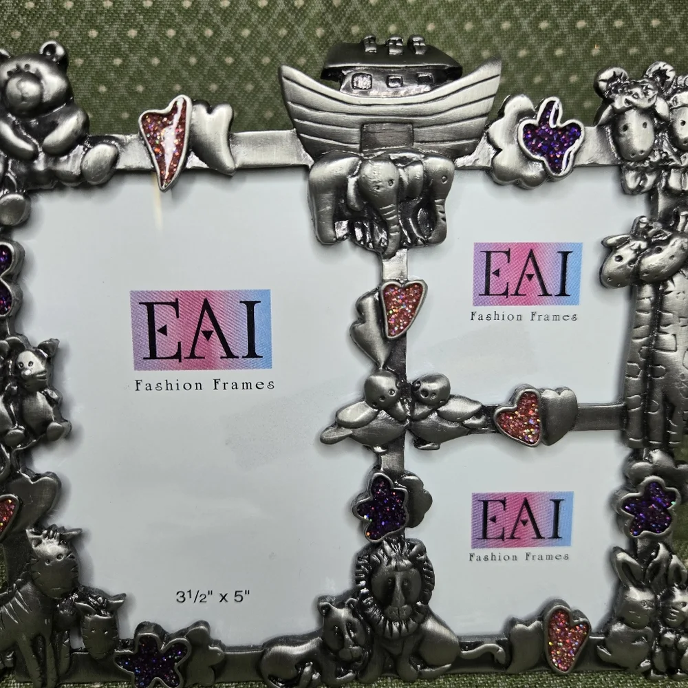 Noah's Ark with Animals & Hearts Photo Frame